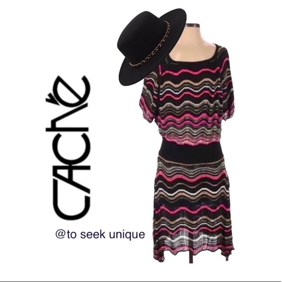 CACHE Boho Crochet chevron dress, multicolor - Picture 3 of 16